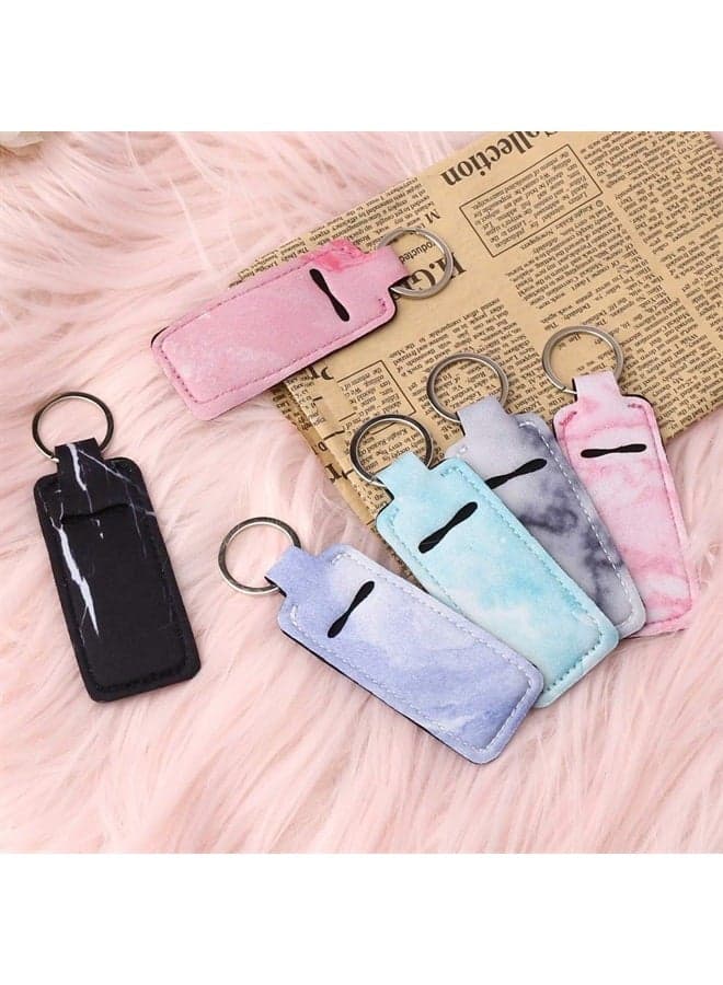 5 Pcs Marble Chapsticks Holder Lip Balm Holder for Lipstick, Valentine's Day Small Gift for Women
