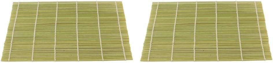 Helens Asian Kitchen Sushi Mat 95Inches x 8Inches Natural Bamboo Pack of 2