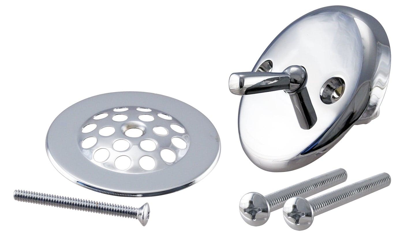 Westbrass Beehive Grid Tub Trim Grate with Trip Lever Faceplate Polished Chrome D9226