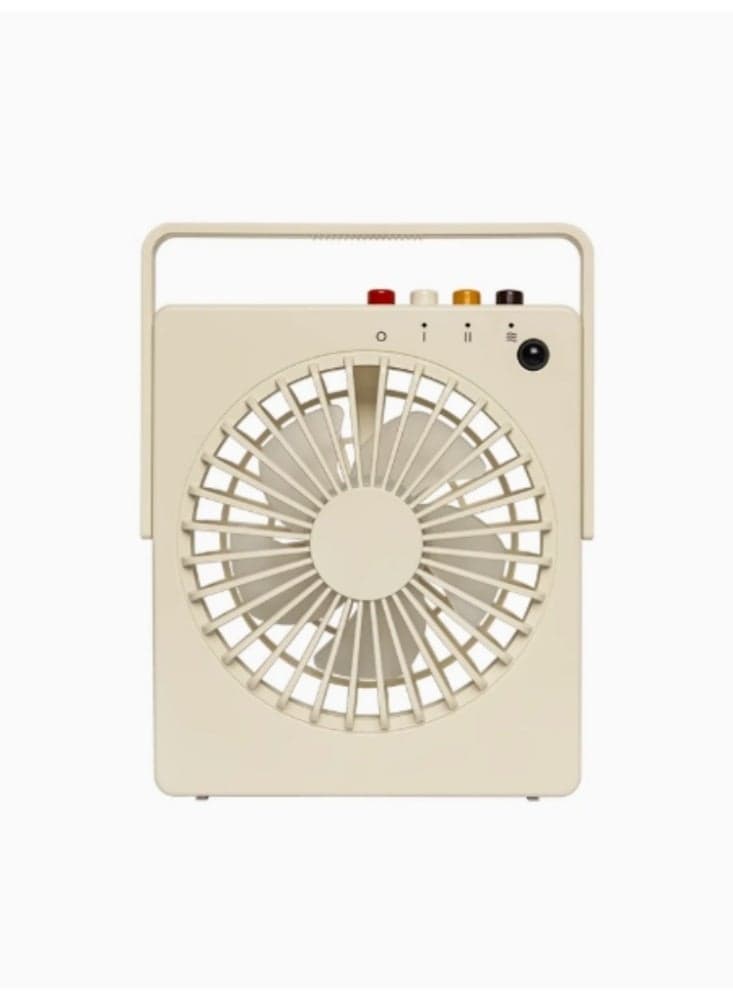 Induction Fan Intelligent Switch Three Speed Wind Speed Desktop Portable Charging White