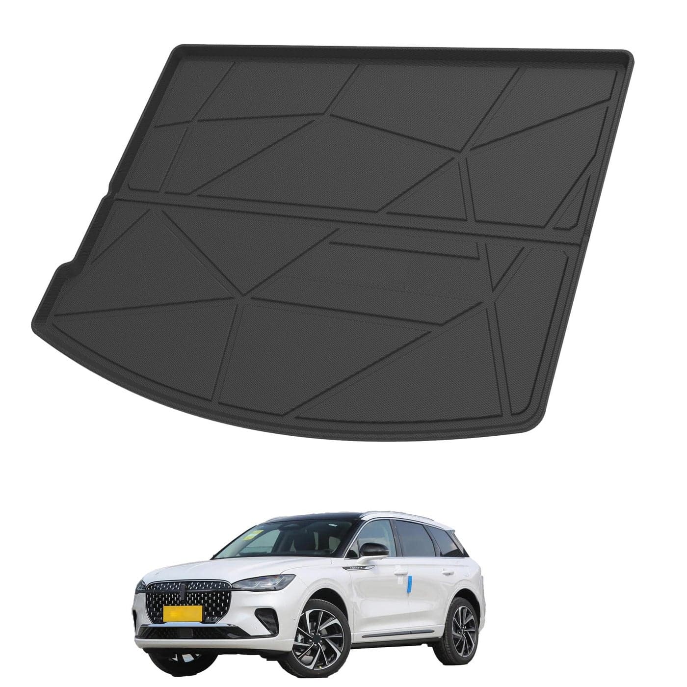 Elsetyler Custom Fit for Cargo Liner 20202024 2025 Lincoln Corsair Black TPE All Weather Heavy Duty Waterproof Rear Cargo Tray Trunk Floor Mat Protector