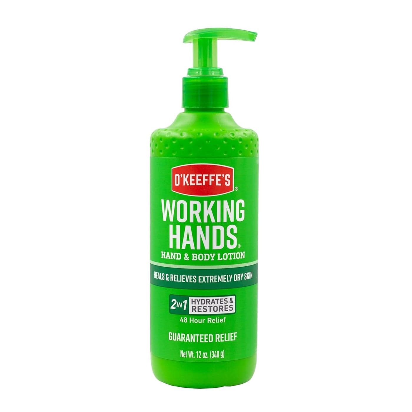 OKeeffes Hand and Body Lotion with Glycerin and Shea Butter 12 oz Pump 1 Pack Daily Essential Hydration Heals Relieves Extremely Dry Skin
