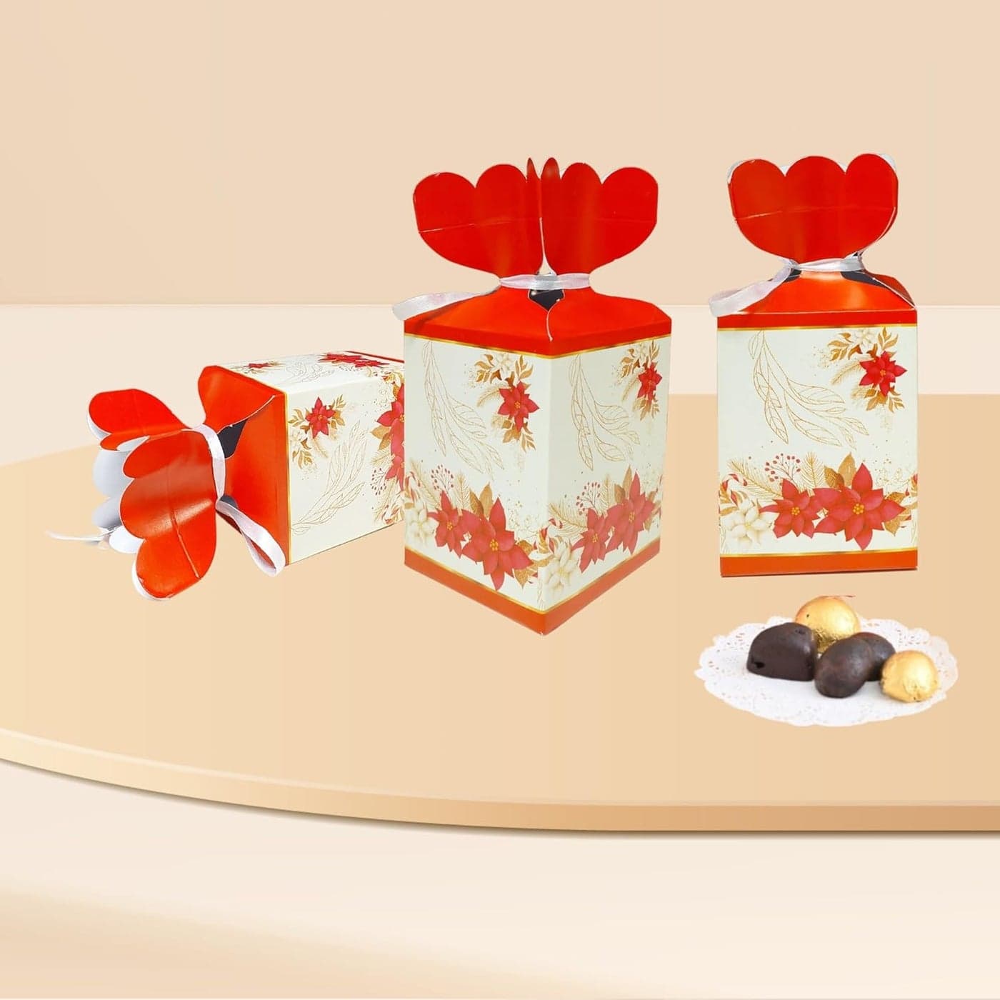 DIGI ARTS 12 Pcs Decorative Folding Paper Gift Boxes For Gifting Chocolates Dryfruits Items Fancy Decorative Packaging In WeddingPooja FunctionBirthdayReturn Gift Pack of 12