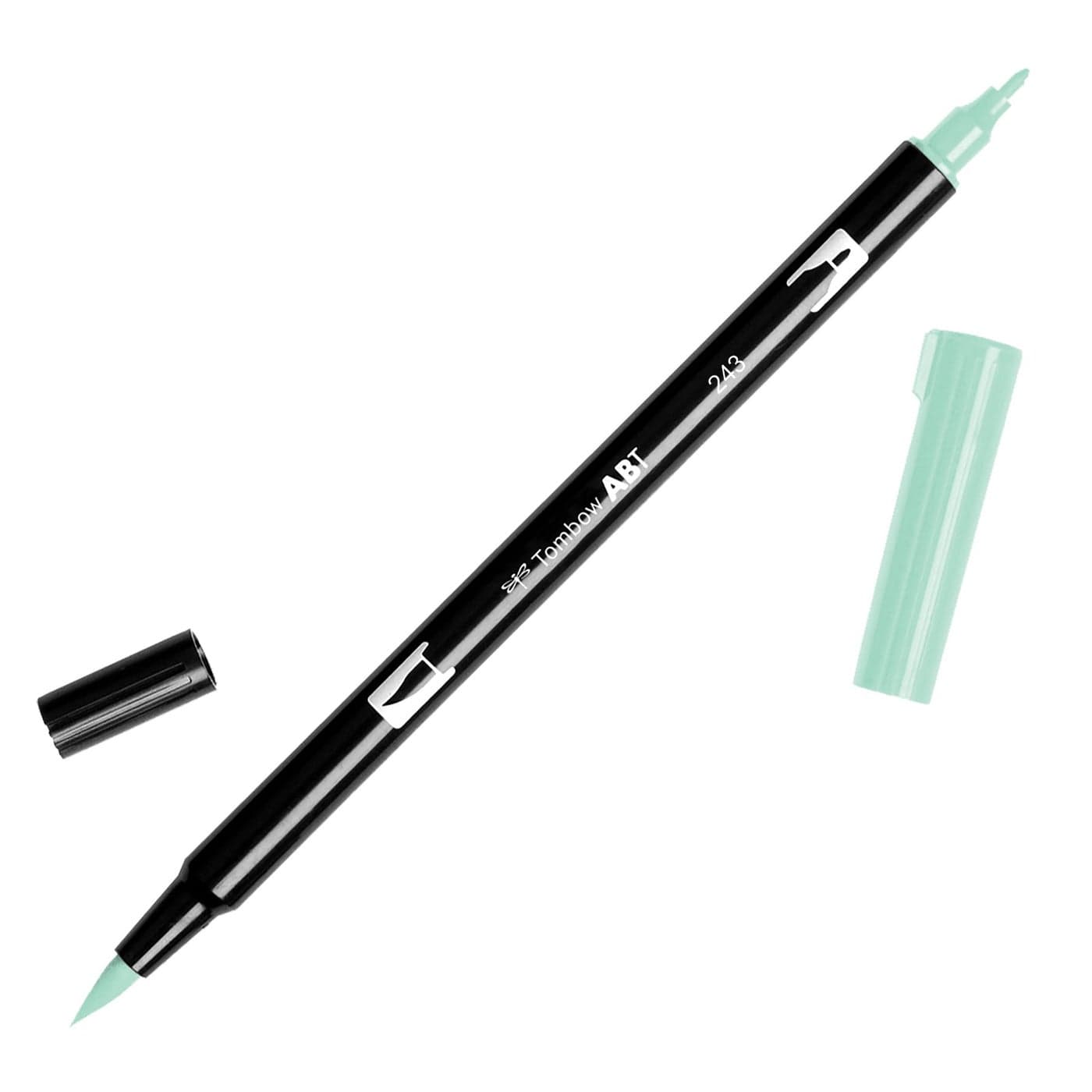Tombow 56526 Dual Brush Pen Art Marker 243 Mint 1Pack Blendable Brush and Fine Tip Marker
