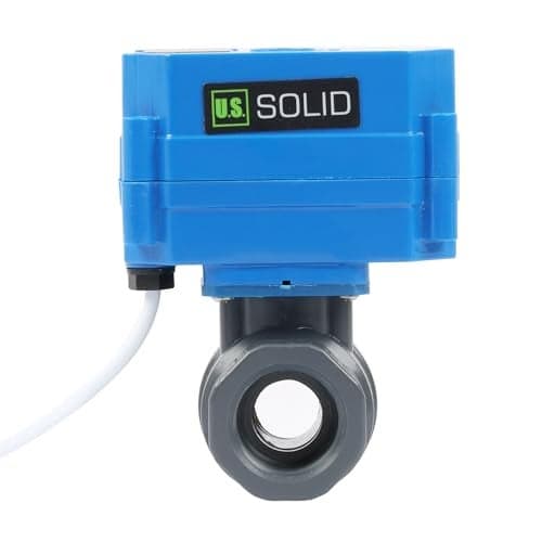 US Solid 34 UPVC Motorized Ball Valve Plastic Electrical Ball Valve with Standard Port 2 Wire Auto Return 924V ACDC Normally Open
