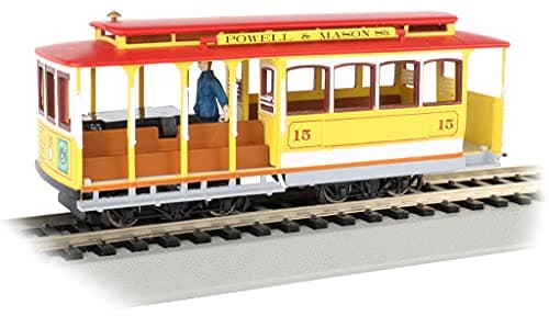 Cable Car with Grip Man Maroon Tan HO Scale