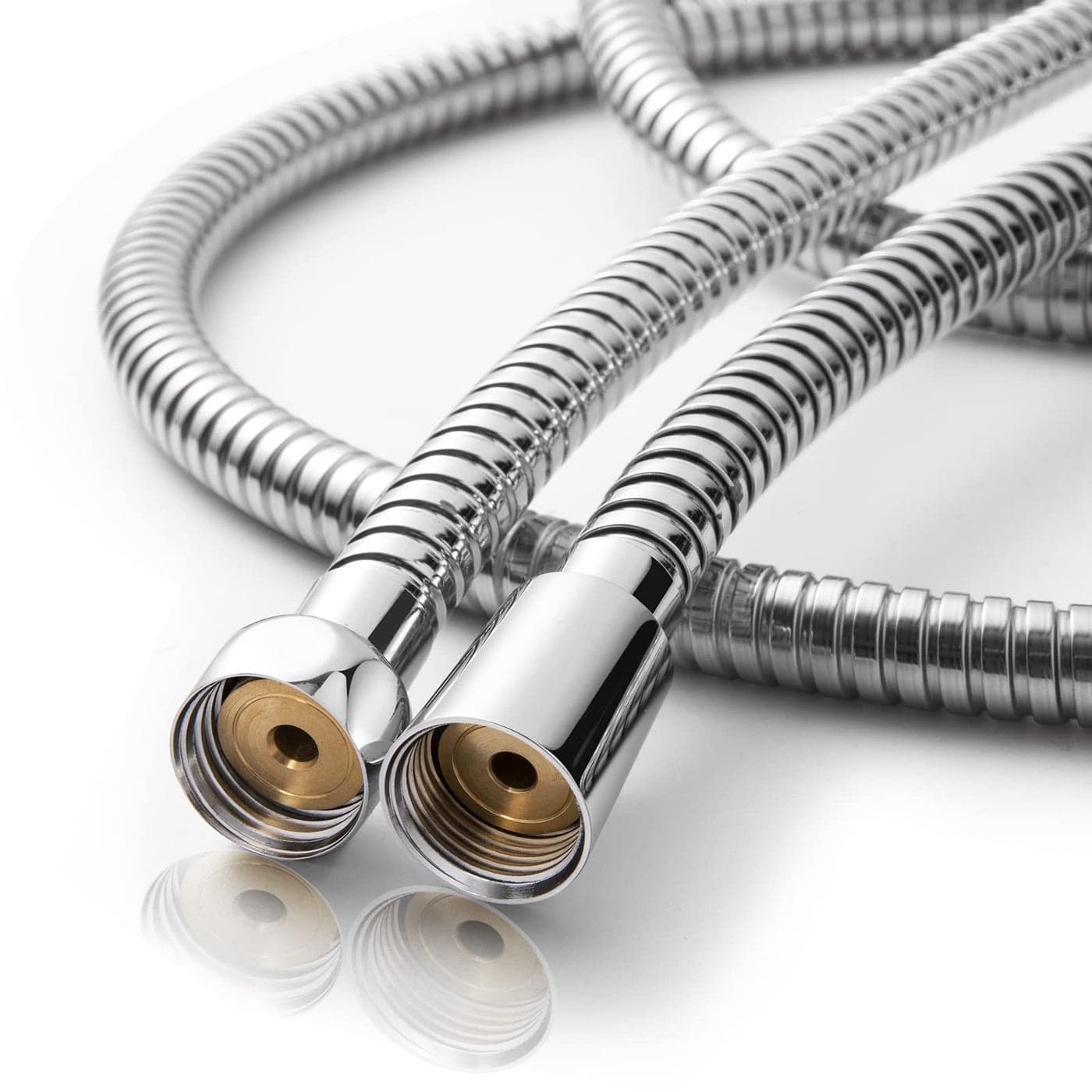 OFFO Shower Hose 48 Inch Bidet Hose High Pressure Explosion Proof Toilet Hose for Bidet Sprayer Stainless Steel Electroplating Handheld Shower Hose Flex Hoses with Woven Inner Tube Chrome