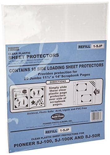 Pioneer Scrapbook Sheet Protectors, Pack of 10.