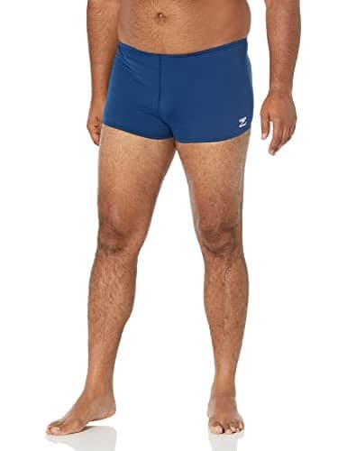 Speedo Mens Swimsuit Square Leg Endurance Solid Navy