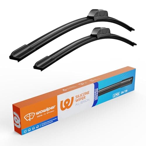 WOWIPER 26 and 19 inch Silicone Wiper Blades Replacement for Honda Accord 2017-2008 /Toyota Prius 2015 2014 2013 2012 2011 2010/Subaru Outback 2014-2010 OEM Quality Windshield Wipers(Set of 2)