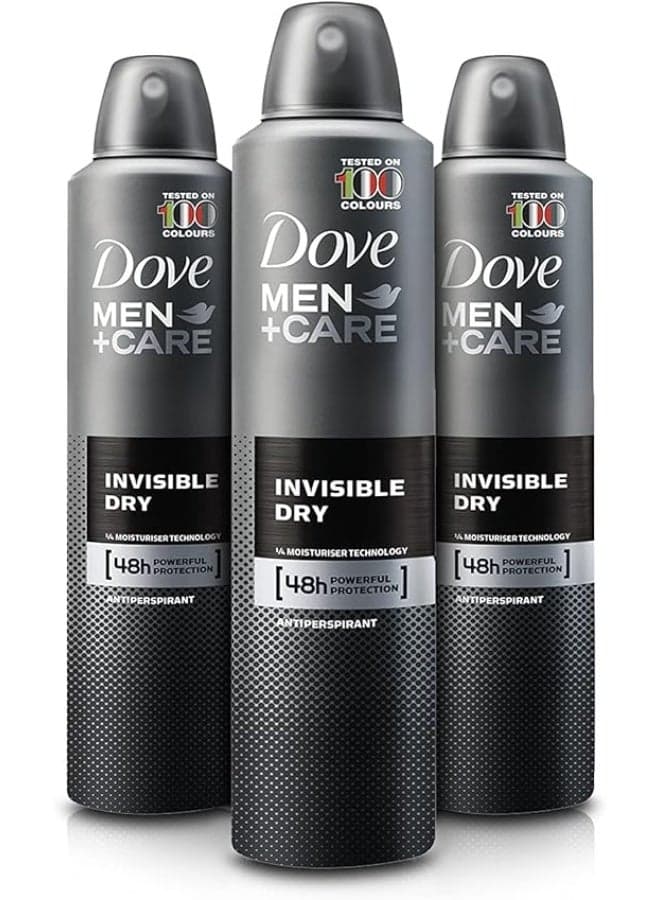 Invisible Dry Strong Antiperspirant Aerosol Spray, Anti-Sweat Deodorant For Men And Women For A Cool, Fresh And Clean Fragrance 48 Hour Protection, Large Pack (3 x 250ml)