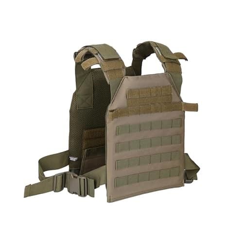 Greencity Weight Vest Adjustable Strength and Endurance Training Tactical Vest Quick Release with Molle System Fitness Workouts Running