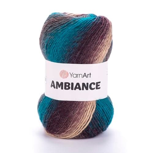 YarnArt Ambiance Gradient Yarn Soft Multicolored SelfStriping Knitting Crochet Yarn for Shawls Blankets Sweaters DIY Craft Projects 100g 250m 163