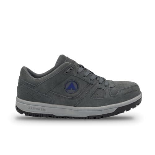 Airwalk Mongo Low Top Composite Toe Men’s Industrial Work Shoes, Charcoal/Grey, Size 8.5, Medium, Comfortable & Light Work Shoes for Men, Electric Hazard, Slip Resistant
