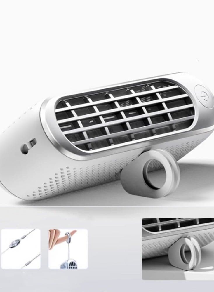 Desktop Silent Electric Fan, Small Mini USB Charging, Ultra Long Battery Life, Cooling Fan, Portable And Portable Ice Crystal White