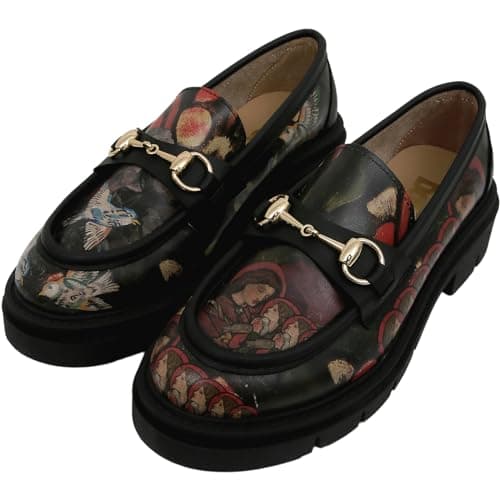 DOGO Penny Loafers for Women - Handmade and Vegan Platform Loafers for Women, Pure Reflection Design, Size 6