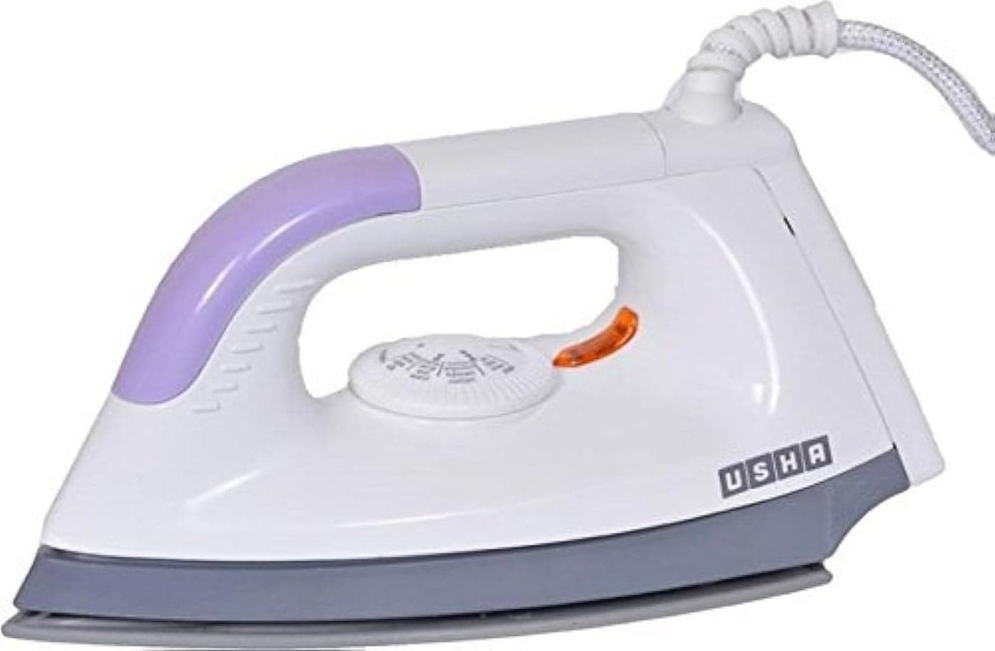 USHA EI 1602 Poly Teflon Coated Non-Stick Dry Iron (Random Colour, 1000W)