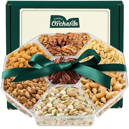 Fathers Day Nuts gift Basket With a Variety of Freshly Roasted Nuts Beautifully Packaged Gift Baskets for Woman Easter Gift Basket for Him