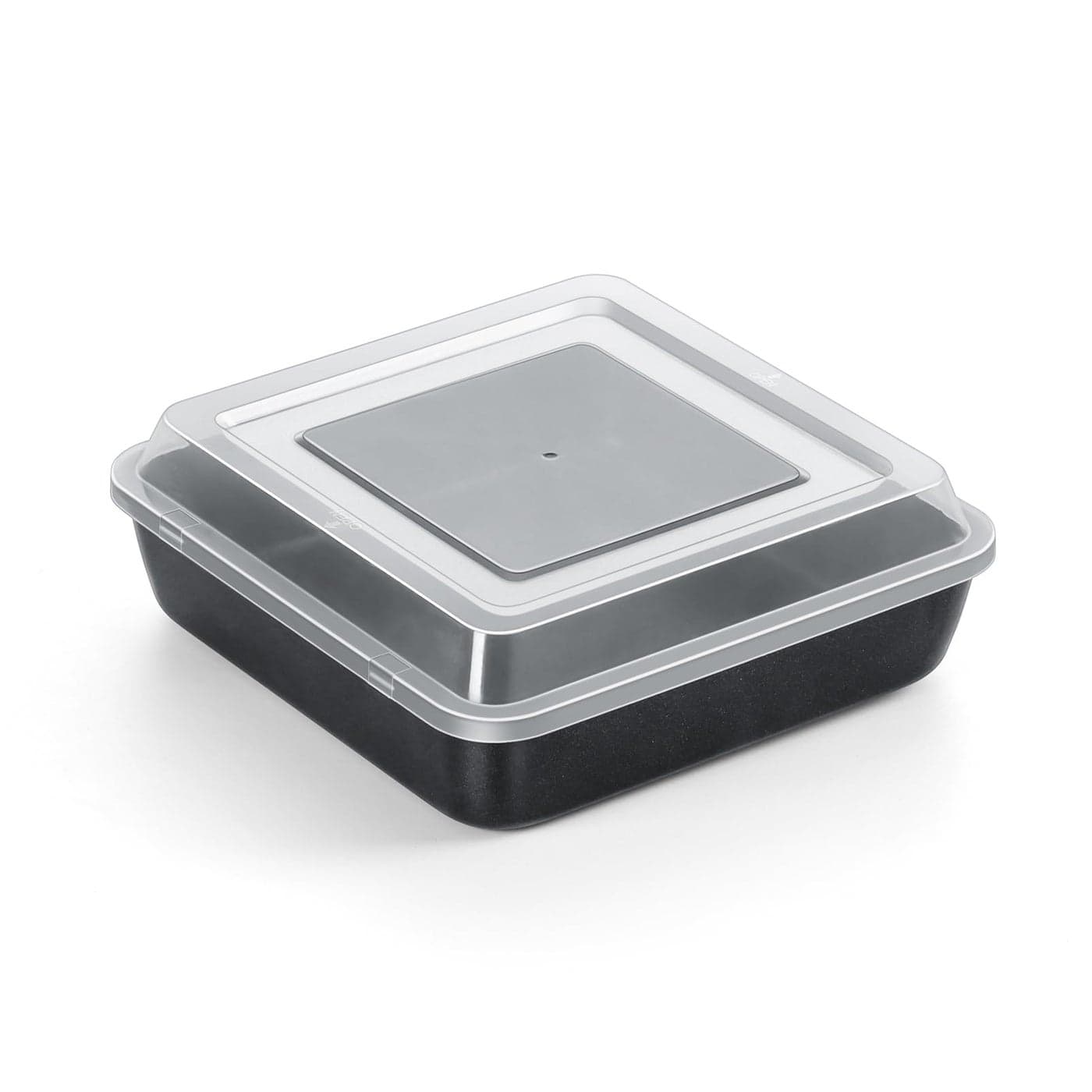 TeamFar 9x9 Inch Square Cake Pan with Lid NonStick Square Baking Roasting Pan with Stainless Steel Core for Cooking Brownie Lasagna NonToxic HeavyDuty Release Clean Easily 1 Pan1 Lid
