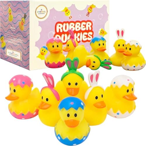 Easter Rubber Duck Toy Bunny Rabbit Duckies for Kids Easter Eggs Bath Birthday Gifts Baby Showers Summer Beach and Pool Activity 2 100Pack