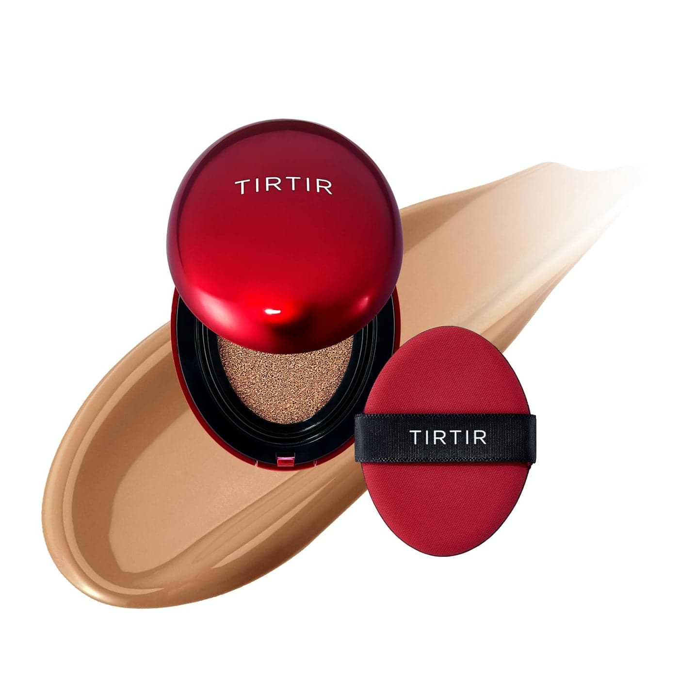 Mini Size TIRTIR Mask Fit Red Cushion Foundation Full coverage Weightless Skin fit Satin Glow Finish Korean Makeup beauty Tattoo cover up Buildable 34N Pecan 015 Fl Oz