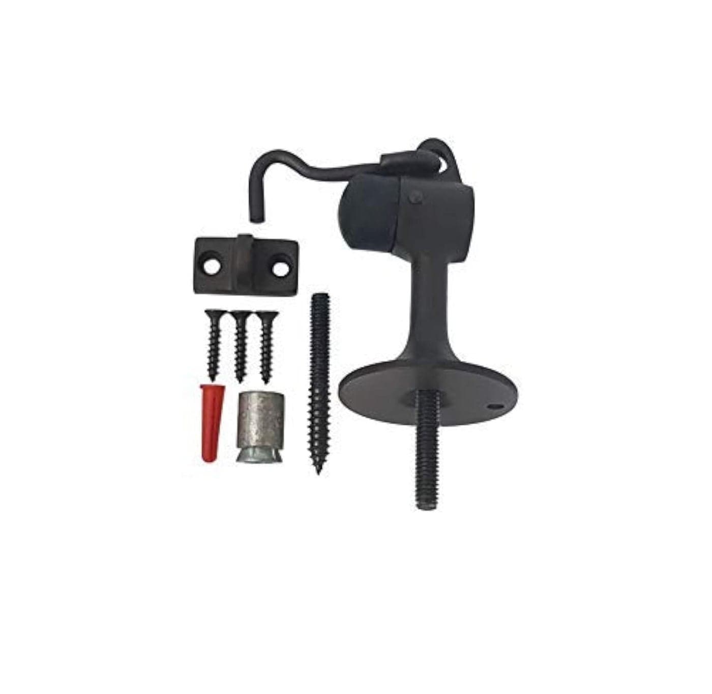 QCAA Solid Brass Door Stop 31516 Height US10B ORBOilRubbed Bronze Made in Taiwan 1 Pack