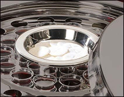 Communion Tray Center Bread Plate Silver Finish Stainless Steel 4 34 Diameter
