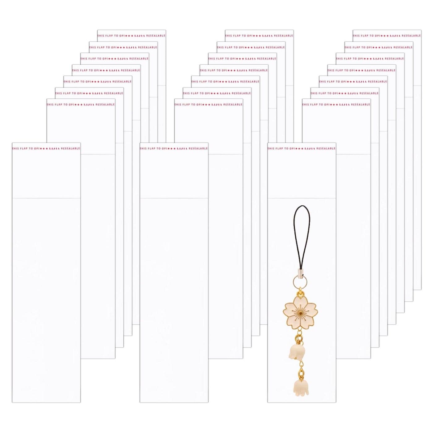 BornFeel Long Cellophane Bags 2 x 6 100pcs Clear Adhesive Cello Baggies Self Sealing OPP Bags 1mil for Candy Gifts Favors Pen Key Chain Jewelery Samples