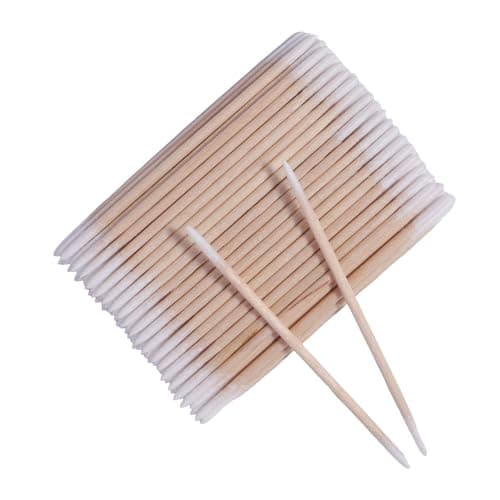 1000pcs Double Side Wood Cotton Swab Microbrush Eyelash Sticks Cleaning Swabs Nails Ear Toothpicks Cosmetic Eye Lash Glue Removing Tools 1000PCS