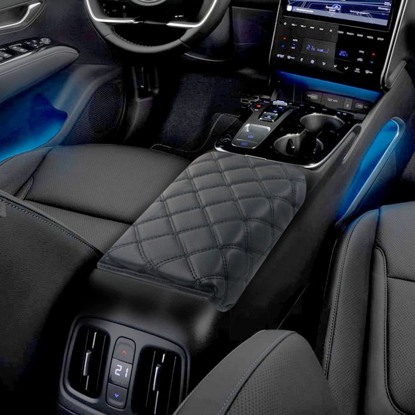 SXCY for 2023 2024 Hyundai Tucson Armrest Cover 2024 Tucson Center Console Cover 2024 Tucson Console Cushion Console Cover for 2022 2023 2024 Hyundai Tucson Accessories