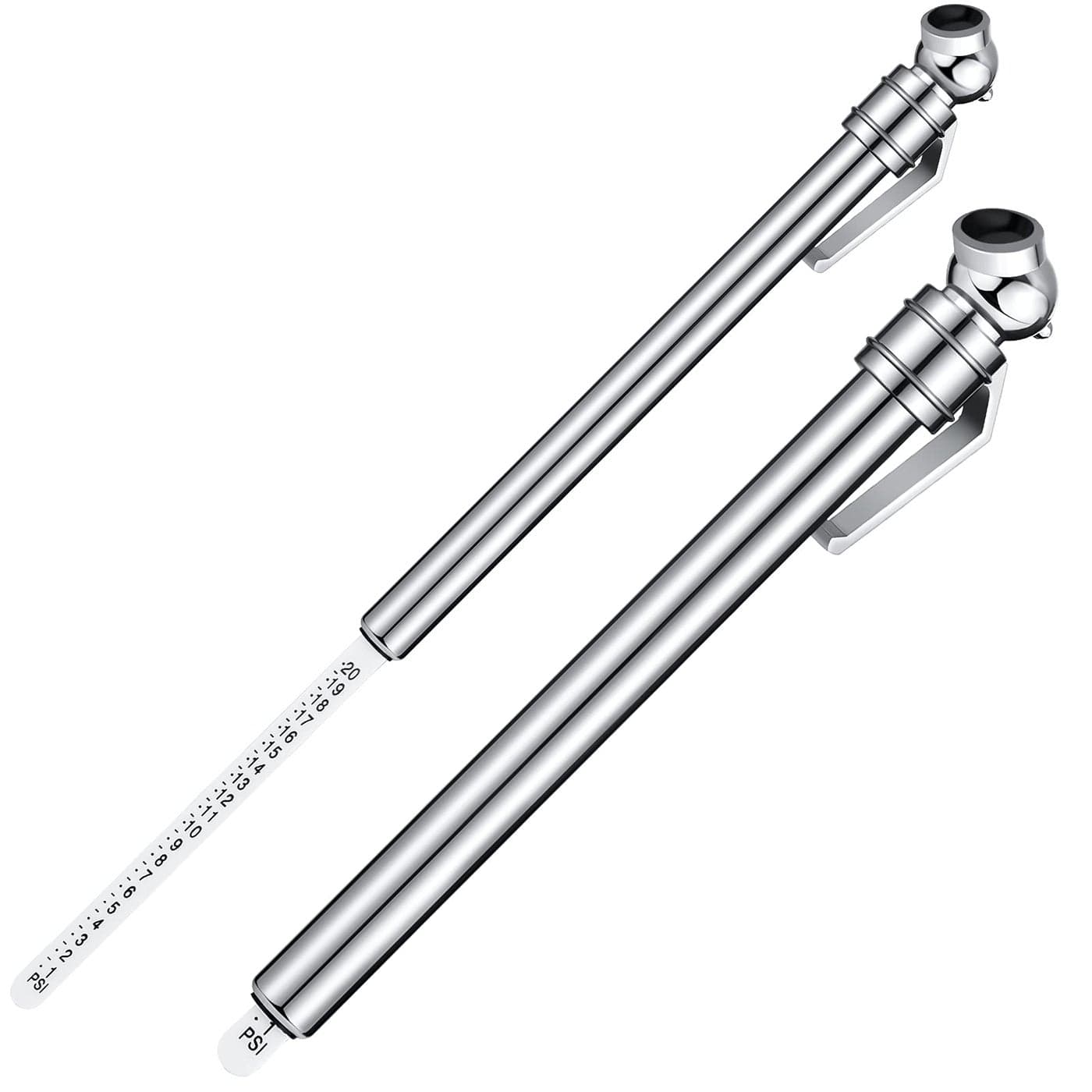 BBTO 2 Pieces 020 PSI Low Pressure Tire Gauges Pencil Tire Gauges for Reverse Osmosis Tank Garden Tractors Golf Carts ATV Sports Equipment