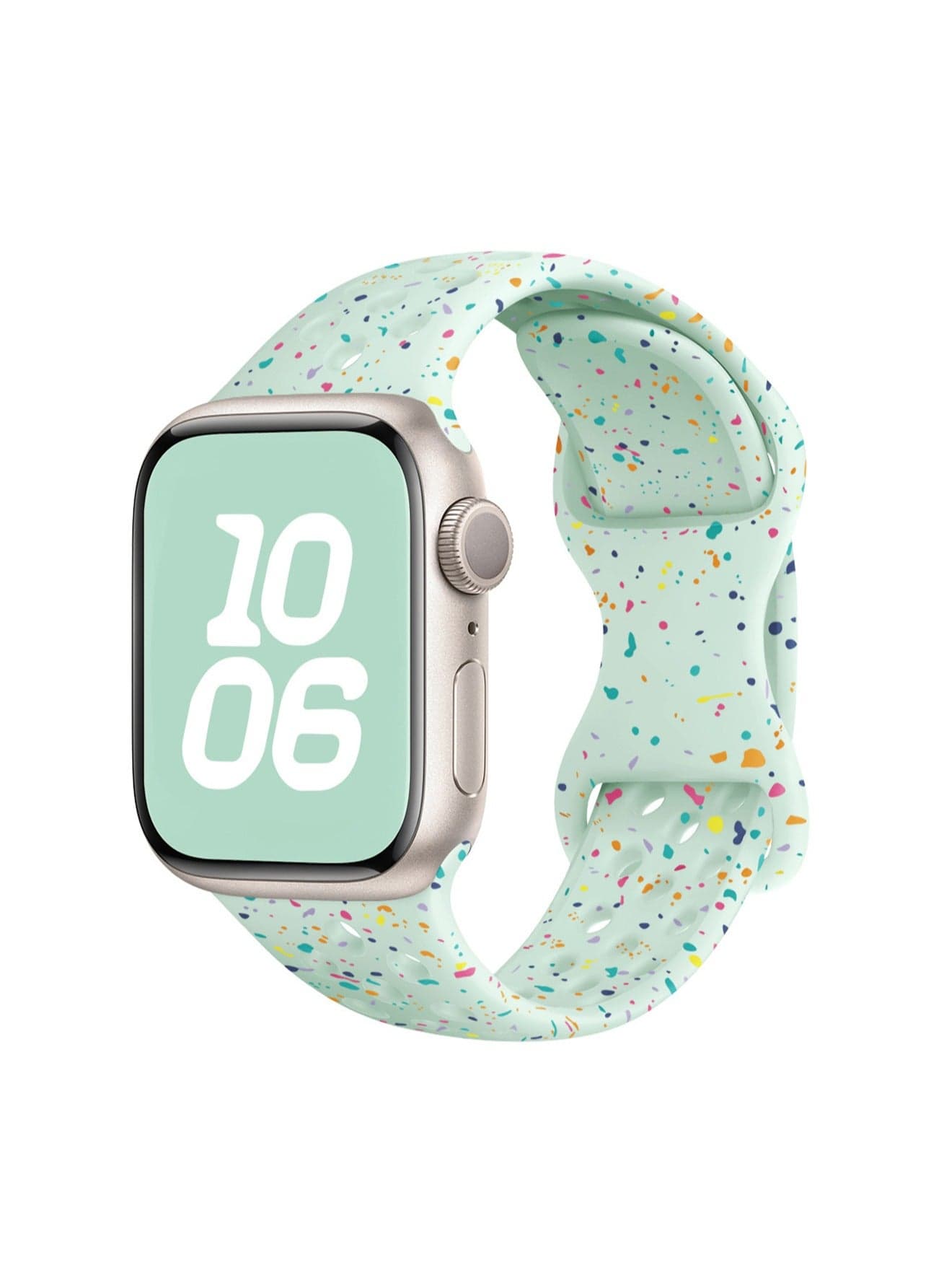 Mint Green Dots 42/44/45/46/49 Mm Universal Compatible With Apple Watch, Suitable For Both Men And Women, erfly Buckle Strap Wristband Compatible With Iwatch Series