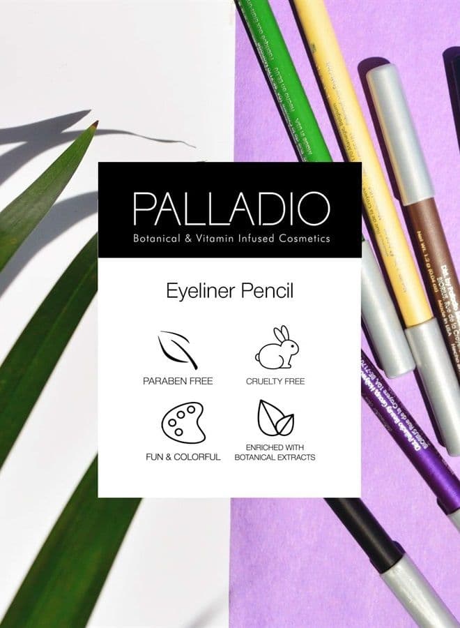 Wooden Eyeliner Pencil, Thin Pencil Shape, Easy Application, Firm yet Smooth Formula, Perfectly Outlined Eyes, Contour and Line, Long Lasting, Rich Pigment, White