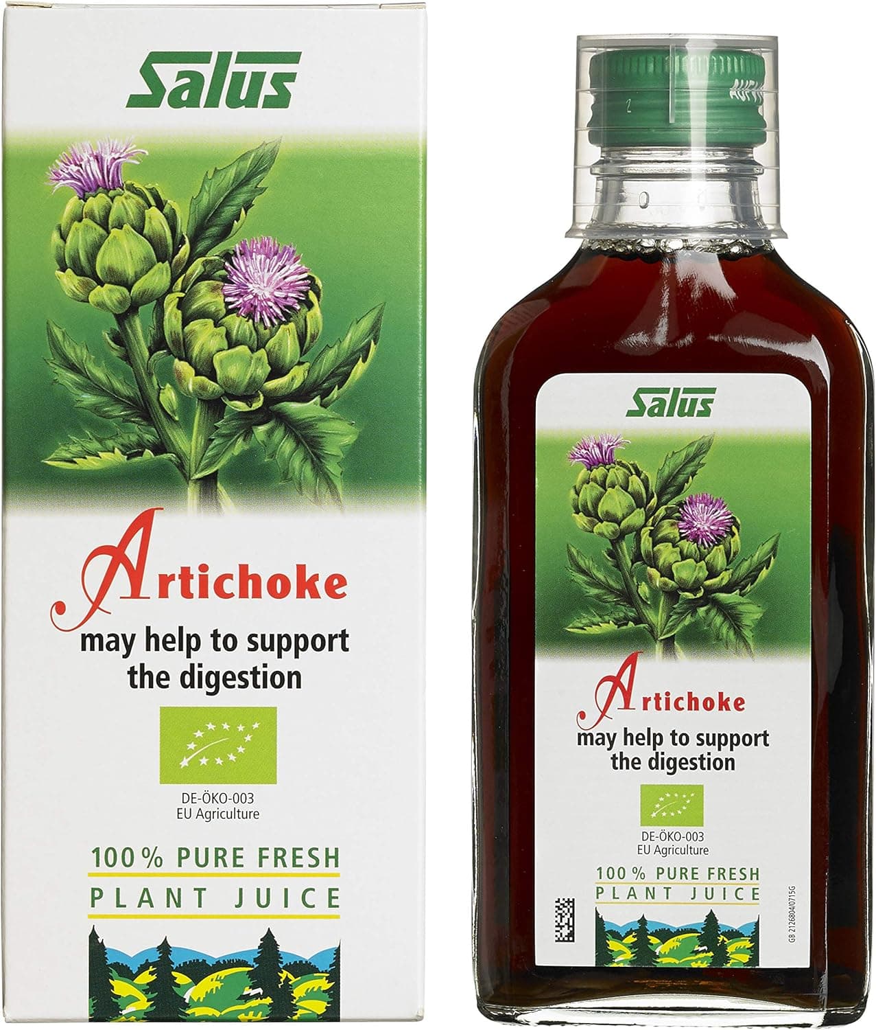 Salus Artichoke Organic 100 Pure Fresh Plant Juice 200 ml