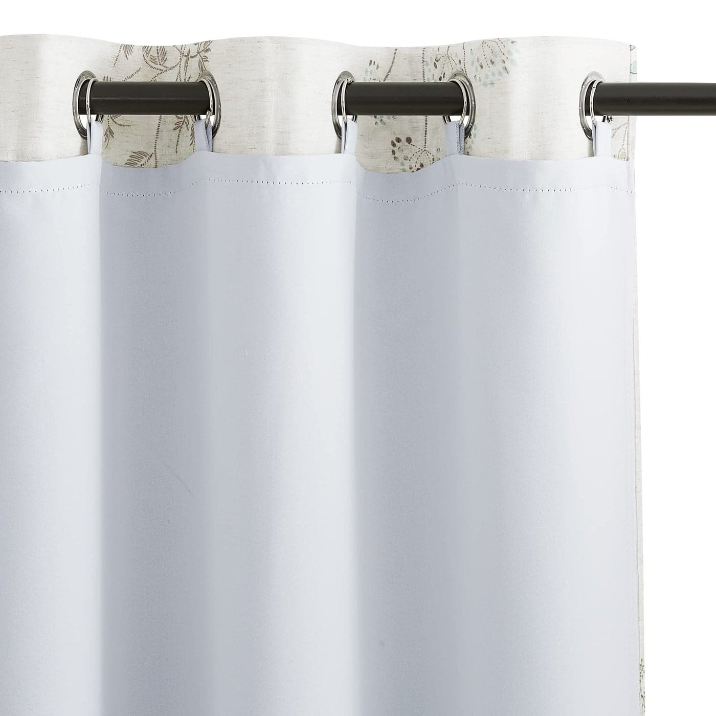 KGORGE Blackout Curtain Liners Thermal Insulating Noise Reduce Detachable Liners for 42 Wide x 84 Long CurtainsBedroom Window Rings Included 2 Panels 40 inch Wide x 80 inch Long