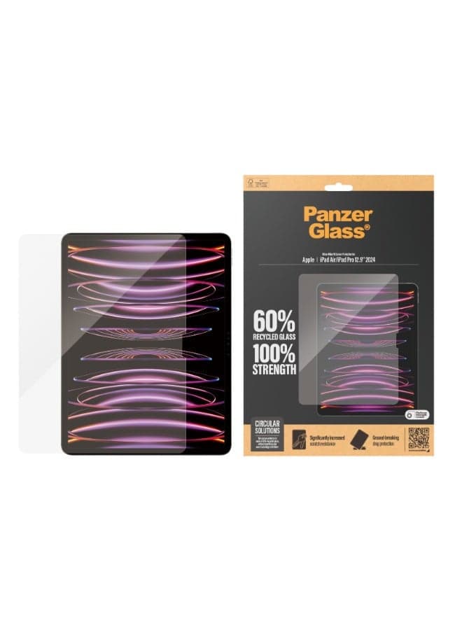 PanzerGlass Screen Protector for Apple iPad Air 13" M2 / iPad Pro 13" M4 2024| Edge to Edge Tempered Glass, Drop & Scratch Protection, Shock Resistant, Anti-FingerPrint, Easy Install - Clear