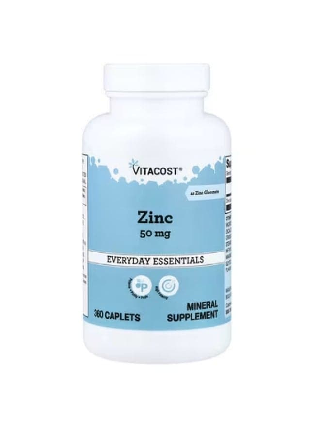 Vitacost, Zinc, 50 mg, 360 Caplets