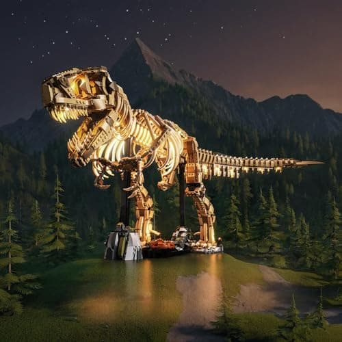 LocoLee Light kit Compatible with Lego 76968 Dinosaur Fossils Tyrannosaurus rex No Model Only Light LED Lighting Accessories Compatible with Lego Dinosaur Fossil 76968 Standard Version