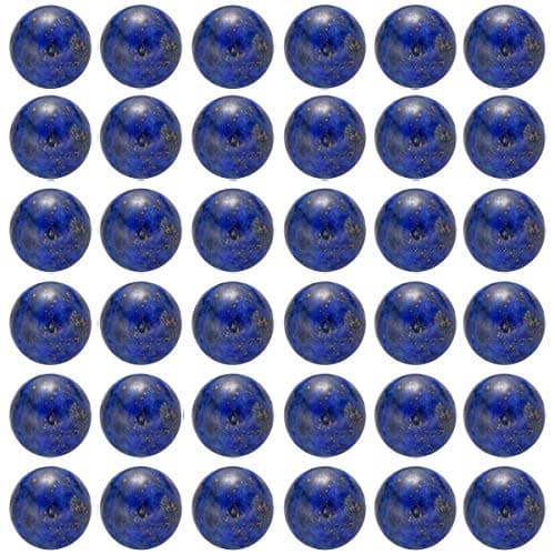 Natural Stone Beads 100pcs 6mm Lapis Lazuli Round Genuine Real Stone Beading Loose Gemstone Hole Size 1mm DIY Charm Smooth Beads for Bracelet Necklace Earrings Jewelry Making Lapis Lazuli Blue 6mm