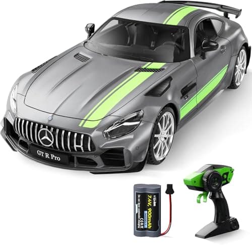 MIEBELY 112 Mercedes Benz GT R Pro RC Car Official Licensed Remote Control Drift Vehicle with 2 Rechargeable 900mAh Batteries 24GHz LED Light Birthday Gift for Boys Kids Adults Age 6