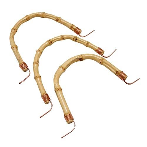 Lidscura 3pcs Bamboo Teapot Handle Replacement, Wooden Handmade Handle Replacement for Chinese Ceramic Pottery Teapots, Japanese Wired Teapot, Tea Kettle Accessories Supplies