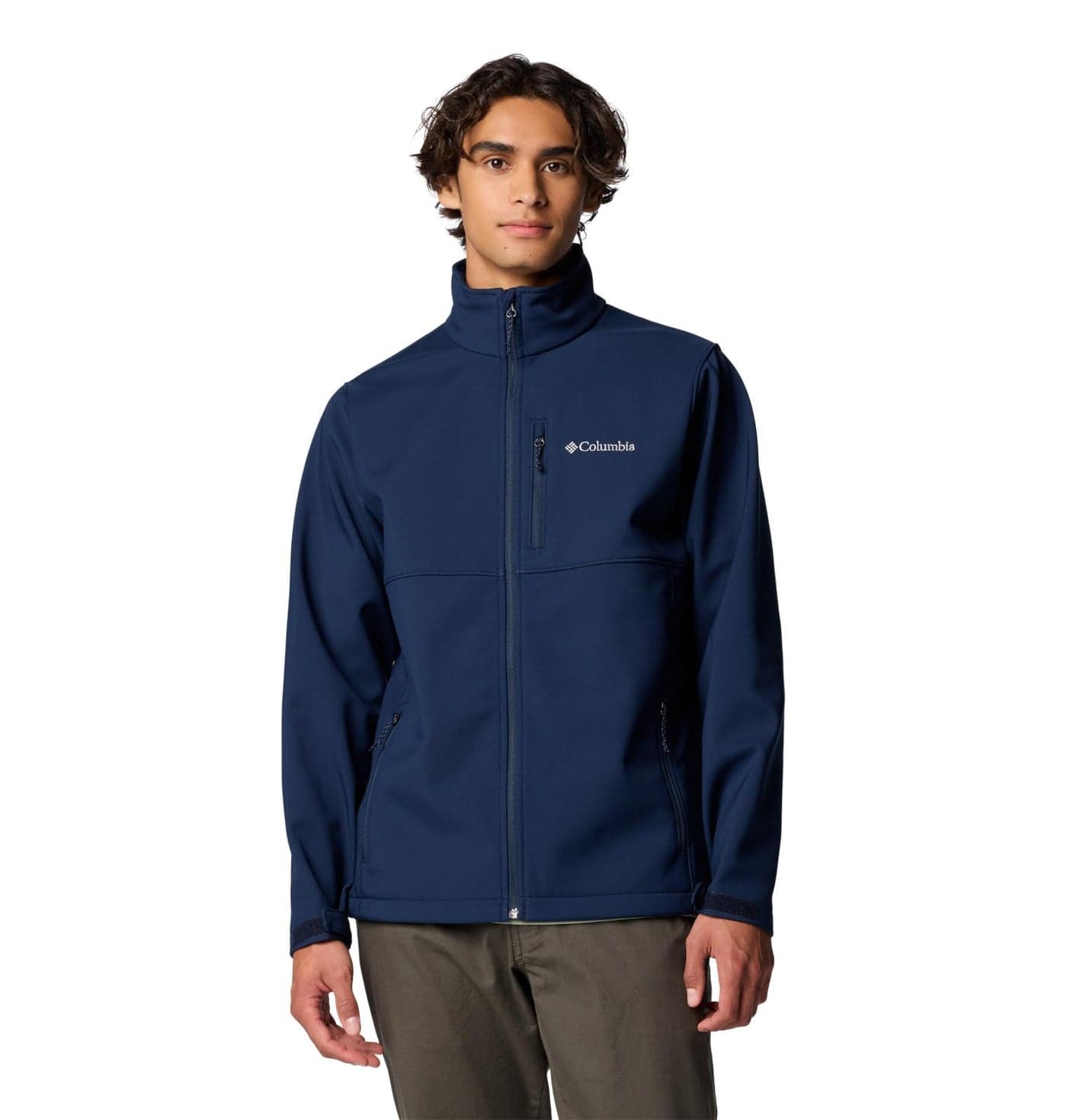 Columbia Mens Ascender Softshell Full Zip Rain Jacket Collegiate Navy Medium