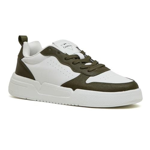 Campus Men's Avenue WHT/L.Olive Sneakers - 8UK/India 1 Pair