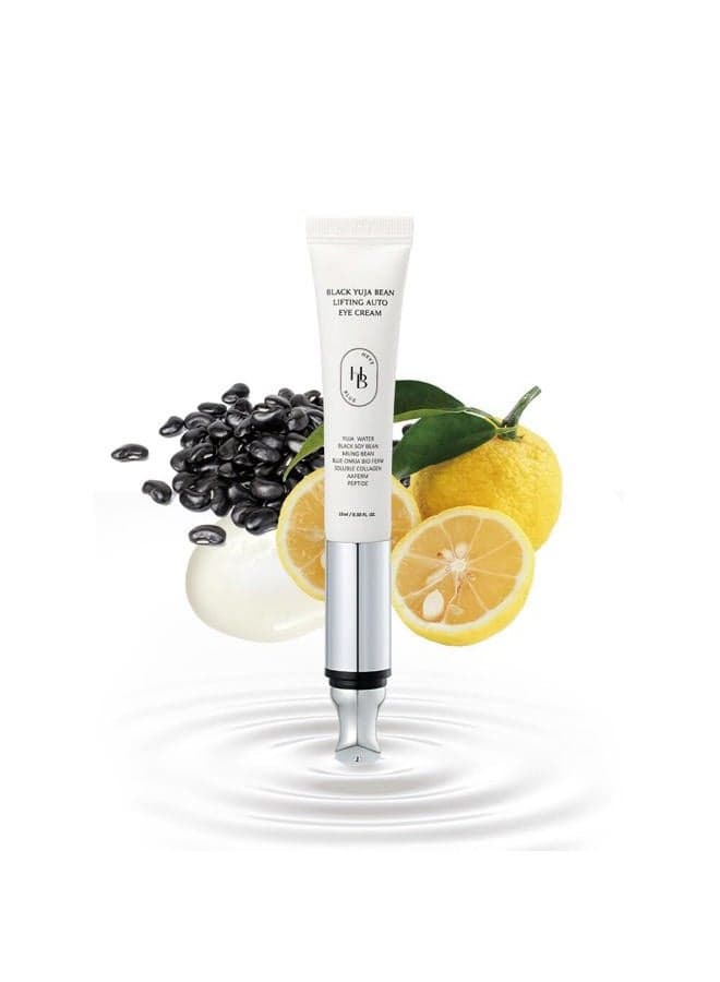 Black Yuja Bean Lifting Auto Eye Cream - Sensitive Skin, Vegan, Hypoallergenic, Korean Skincare, Wrinkle Care Device, Vibration Face Massage, Anti Aging, Collagen, Vibrating