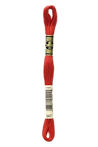 DMC 117-347 Mouline Stranded Cotton Six Strand Embroidery Floss Thread, Dark Salmon, 8.7-Yard