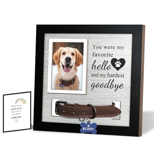 Skittypurr Dog Loss GiftsPet Memorial Frame with Collar HolderDog and Cat Collar Memorial FramePet Memorial Gift for DogsPets Loss Sympathy Gift for Pet LoverDog Moms