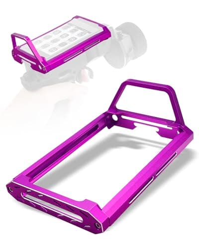 QAGGUM Transmitter Protector Frame Compatible with Flysky Noble NB4 Pro NB4 Lite NB4 Aluminum Alloy Metal Protector Frame for RC Car Transmitter Purple