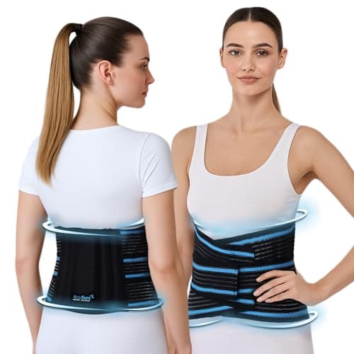 AccuSure Fabric LS Belt Special Fit For Size XL & XXL | Lumbo Sacral Back Support Belt For Lower Back Pain Relief, Spine Support & Posture Correction | Adjustable Back Brace For Men, Women