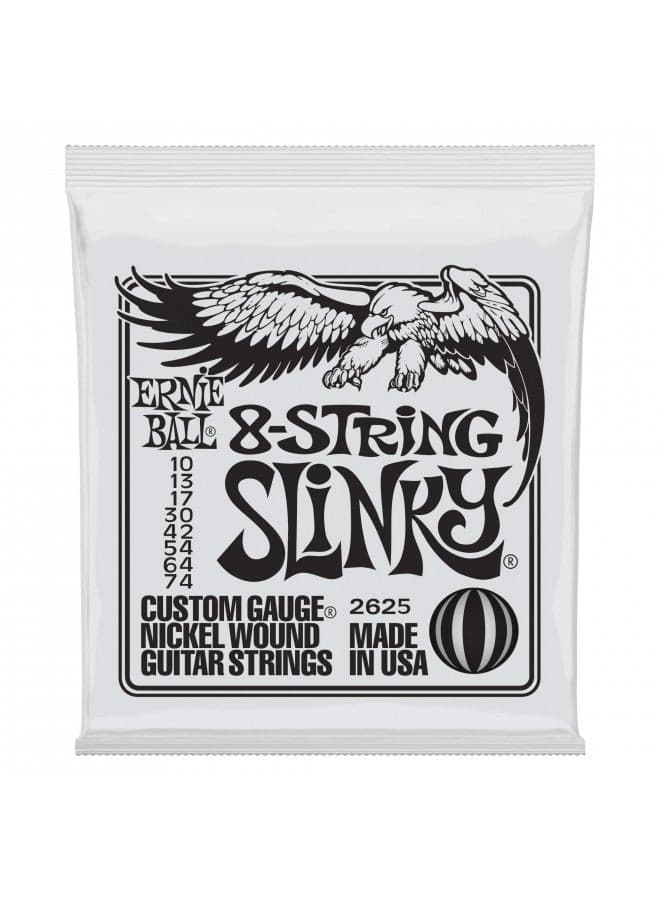 Ernie Ball 8-String Slinky Nickel Wound Electric Guitar Strings, 10-74 Gauge (P02625)