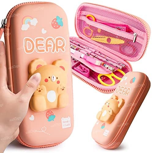 Zest 4 Toyz Pencil Case for Kids Pen Pencil Pouch Holder Stationery Box Large Capacity Storage 3D EVA Pencil Pouches for Girls School Supplies Stationary Organizer - Pack of 1